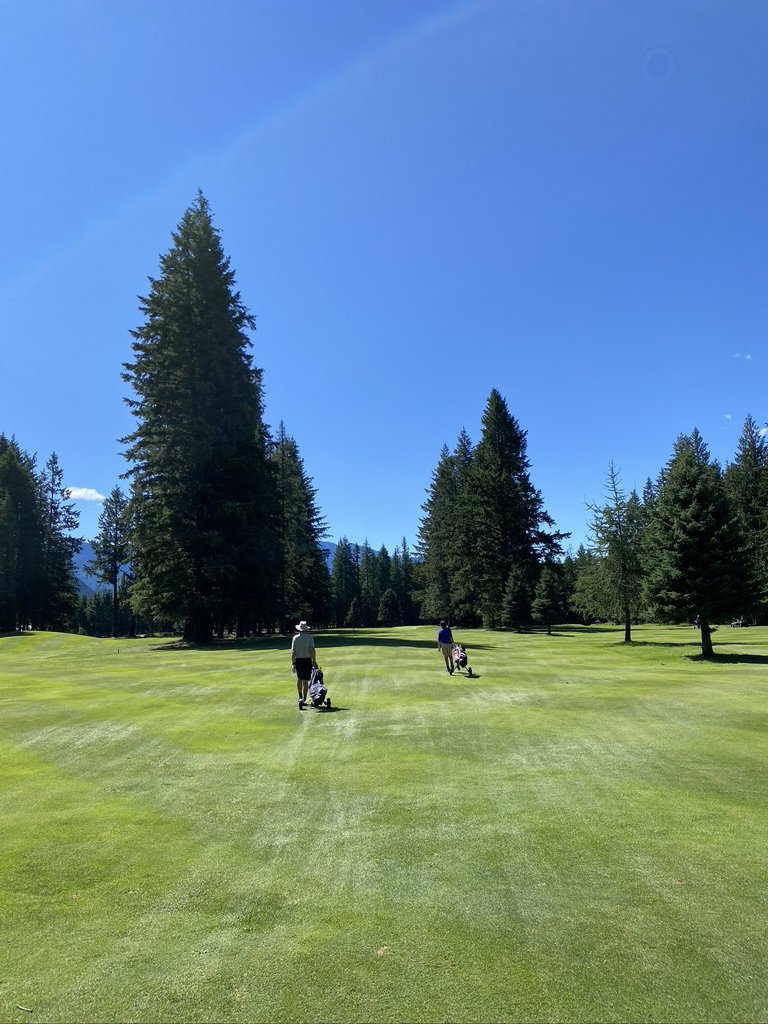 Walking the fairway